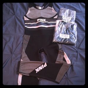 Black & Grey Victoria Secret Workout Outfit